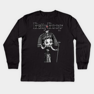 Betty Boop Cleopatra Kids Long Sleeve T-Shirt